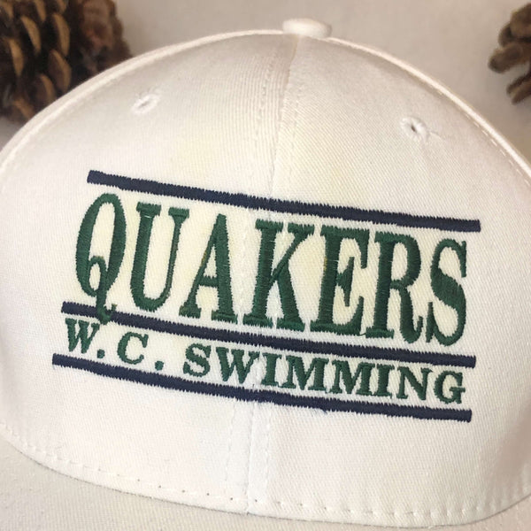 Vintage NCAA Penn Quakers W.C. Swimming Split Bar Twill Snapback Hat