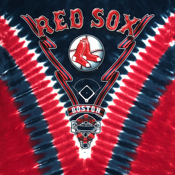 Vintage MLB Boston Red Sox Tie-Dye All Over Print Lee Sport T-Shirt (L)