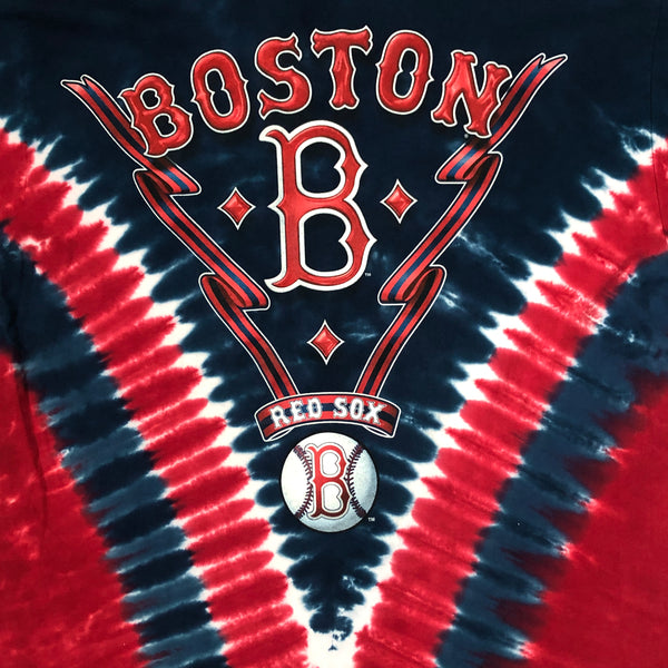 Vintage MLB Boston Red Sox Tie-Dye All Over Print Lee Sport T-Shirt (L)