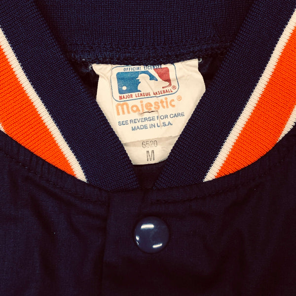 Vintage MLB New York Mets Majestic Button-Up Lightweight Windbreaker Jacket (M)