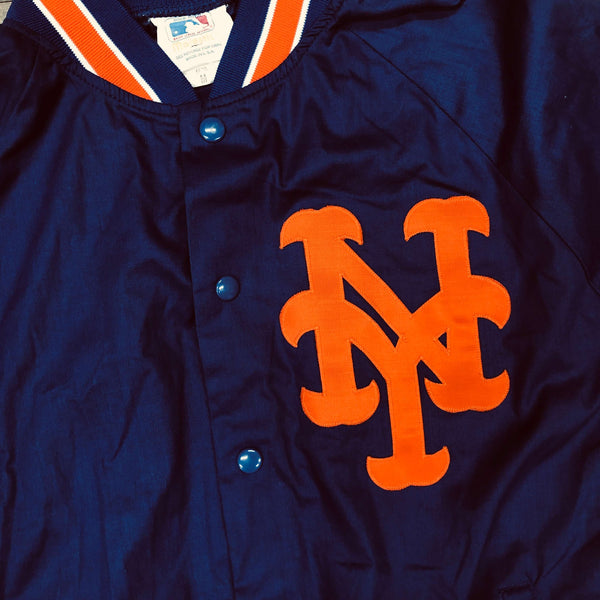 Vintage MLB New York Mets Majestic Button-Up Lightweight Windbreaker Jacket (M)