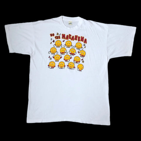 Vintage Do the Macarena Dancing Smiley Face T-Shirt (XL)