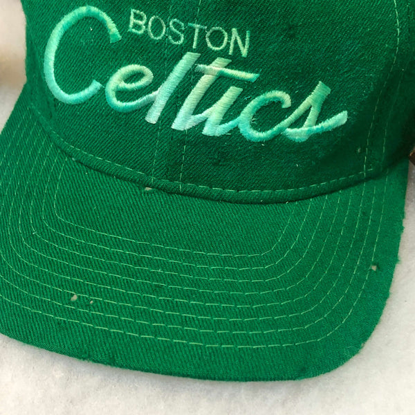 Vintage NBA Boston Celtics Sports Specialties Script *YOUTH* Wool Snapback Hat