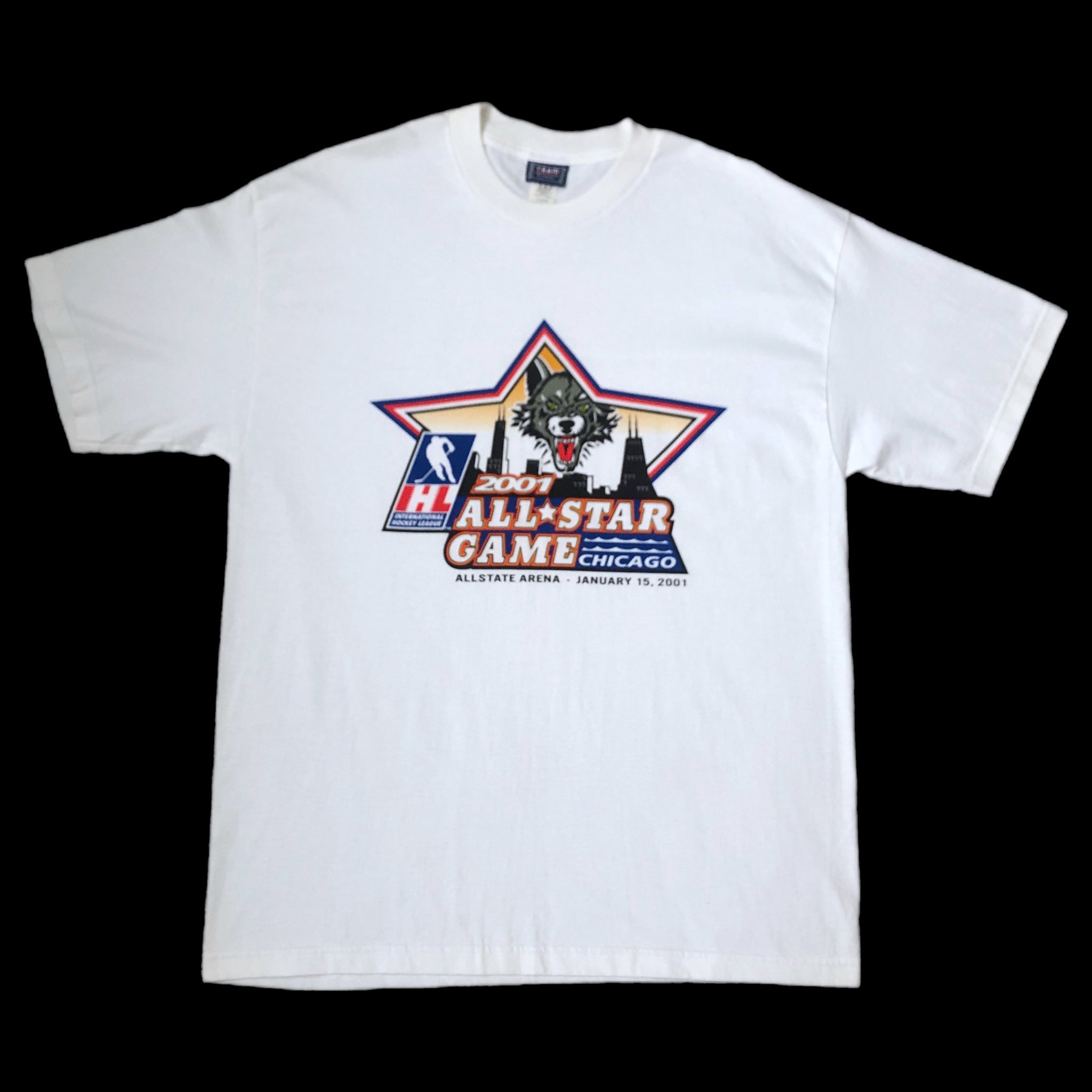 Vintage 2001 IHL All-Star Game Chicago Wolves T-Shirt (XL)