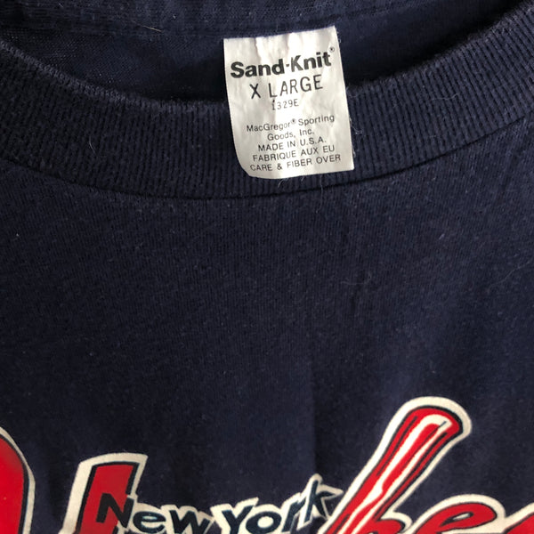 Vintage MLB New York Yankees Sand Knit MacGregor T-Shirt (XL)