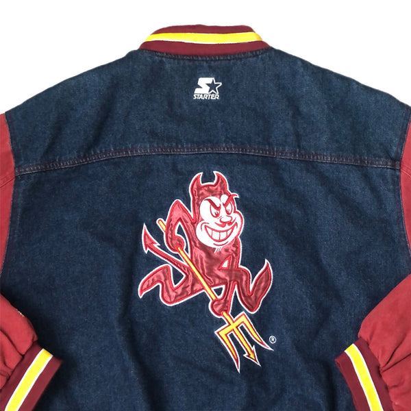 Vintage NCAA Arizona State Sun Devils Starter Denim Jacket (XL)