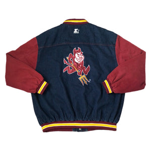 Vintage NCAA Arizona State Sun Devils Starter Denim Jacket (XL)
