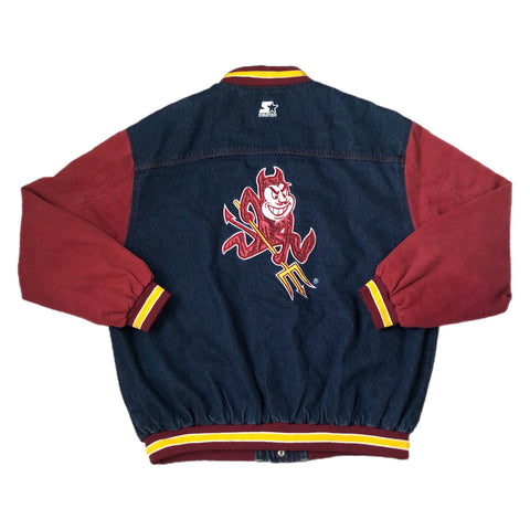 Vintage NCAA Arizona State Sun Devils Starter Denim Jacket (XL)