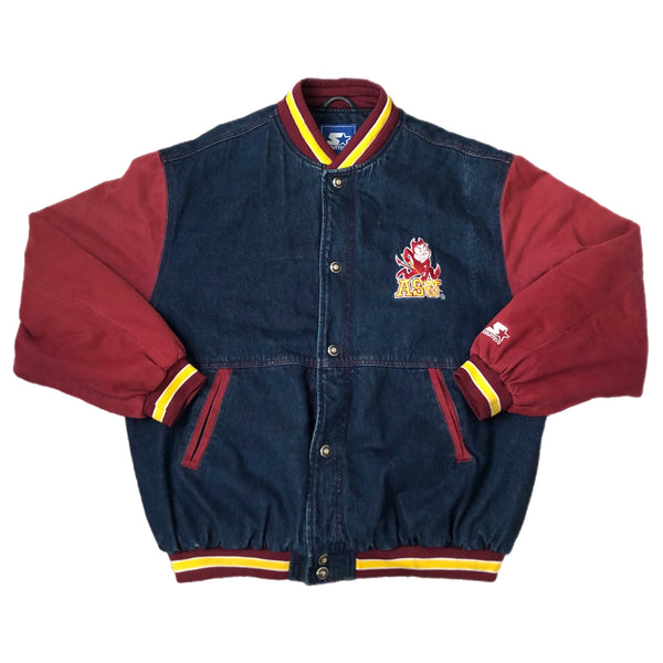 Vintage NCAA Arizona State Sun Devils Starter Denim Jacket (XL)