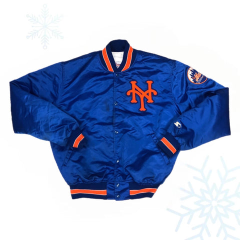 Vintage MLB New York Mets Starter Satin Jacket (L)
