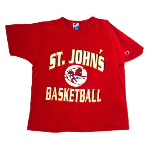 Vintage NCAA St. John's Red Storm Basketball Champion T-Shirt (L)