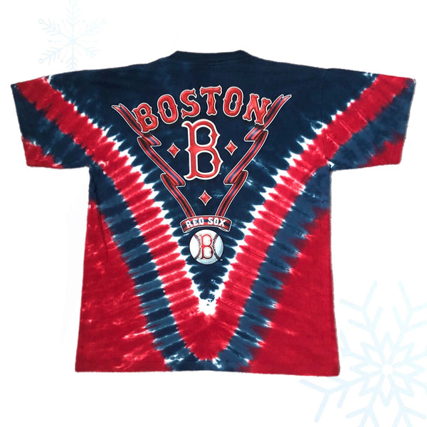 Vintage MLB Boston Red Sox Tie-Dye All Over Print Lee Sport T-Shirt (L)