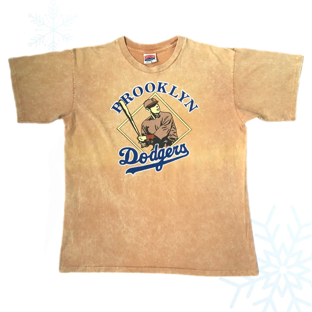 Vintage MLB Brooklyn Dodgers Nutmeg Mills T-Shirt (L)