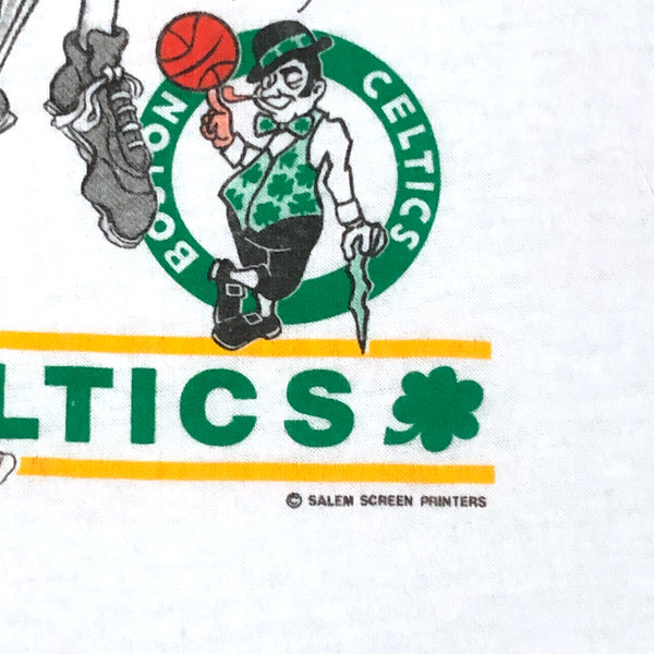 Vintage NBA Boston Celtics "Green Stuff" Salem Sportswear Caricature T-Shirt (M)