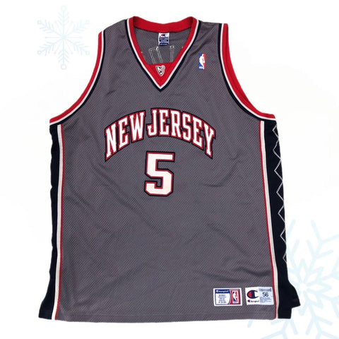 Vintage NBA New Jersey Nets Jason Kidd Champion Jersey Size 56