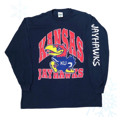Vintage NCAA Kansas Jayhawks Long Sleeve Shirt (XL)