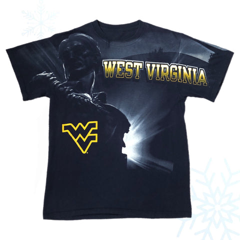 NCAA WVU West Virginia Mountaineers All Over Print T-Shirt (M/L)