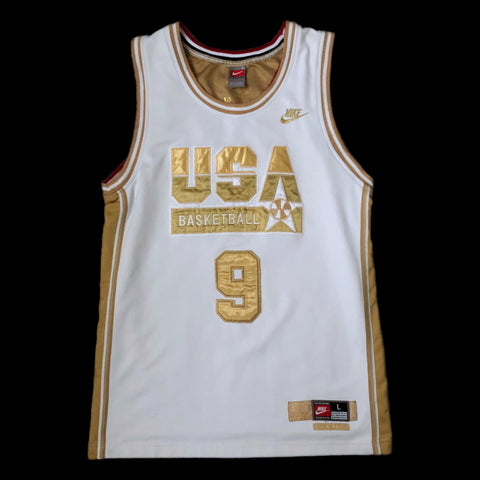 USA Basketball Michael Jordan Olympics Gold *YOUTH* Nike Jersey (L)