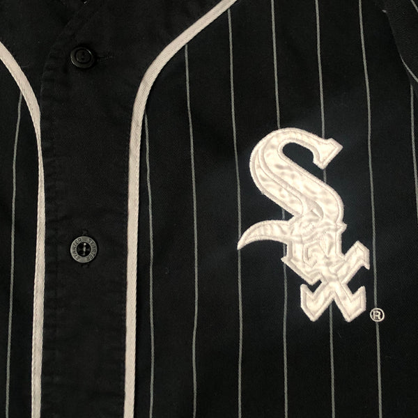 Vintage MLB Chicago White Sox Starter Pinstripe Baseball Jersey (L)