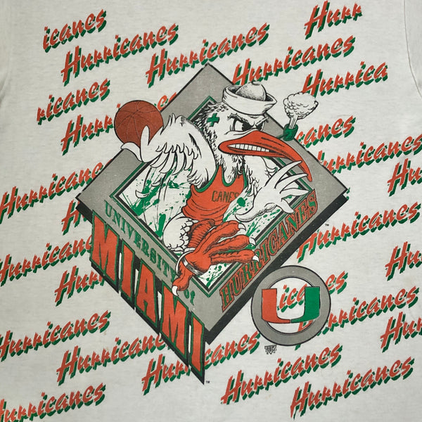 Vintage NCAA Miami Hurricanes Basketball T-Shirt (L)