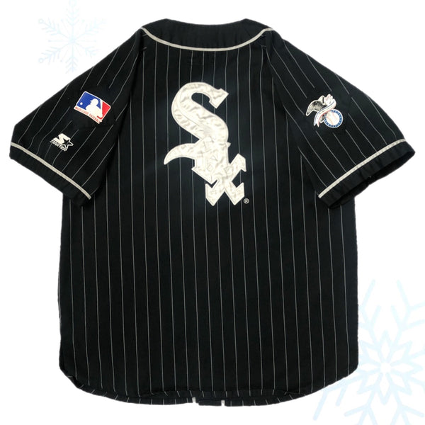 Vintage MLB Chicago White Sox Starter Pinstripe Baseball Jersey (L)