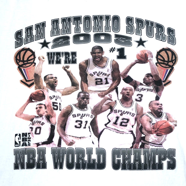 Vintage 2003 NBA San Antonio Spurs World Champions T-Shirt (XL)