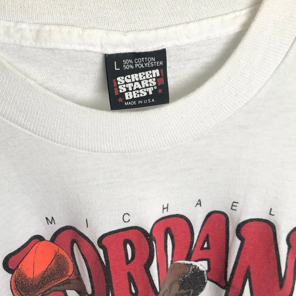 Vintage NBA Michael Jordan Chicago Bulls Salem Sportswear Caricature T-Shirt (M)