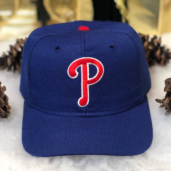 Vintage MLB Philadelphia Phillies Sports Specialties Plain Logo Wool Snapback Hat