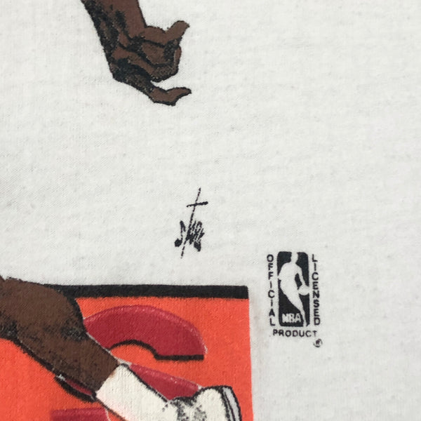 Vintage NBA Michael Jordan Chicago Bulls Salem Sportswear Caricature T-Shirt (M)