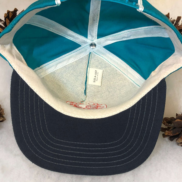Vintage Deadstock NWOT Shaw's Supermarket Teal Twill Snapback Hat