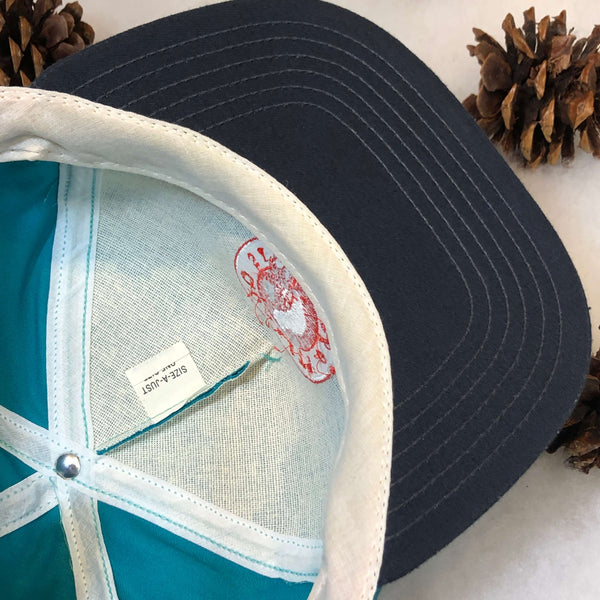 Vintage Deadstock NWOT Shaw's Supermarket Teal Twill Snapback Hat