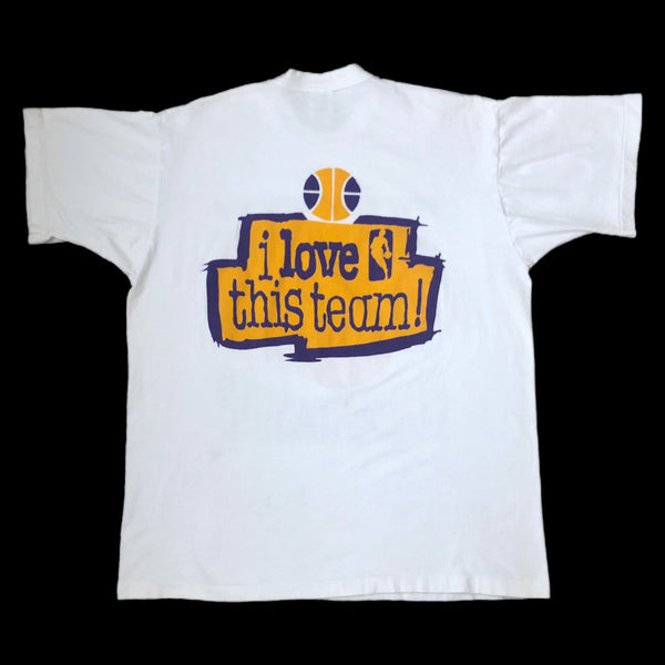 Vintage NBA Los Angeles Lakers 1997 Playoffs "Show Me The Championship" T-Shirt (XL)