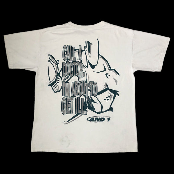 Vintage AND1 Basketball Trash Talk "Call A Doctor. I'm About To Get Ill." T-Shirt (XL)