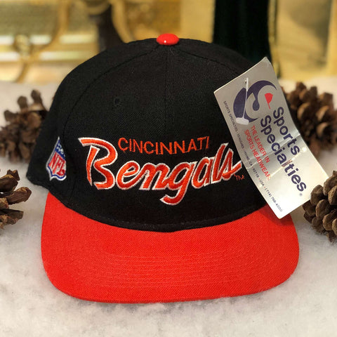 Vintage Deadstock NWT NFL Cincinnati Bengals Sports Specialties Script Wool Fitted Hat 7