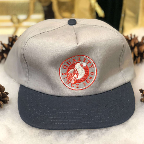 Vintage Deadstock NWOT Shaw's Supermarket Gray Twill Snapback Hat