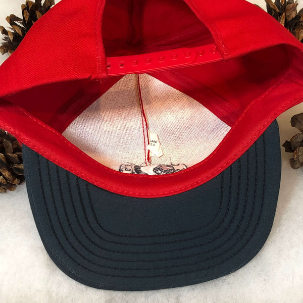 Vintage Deadstock NWOT Shaw's Supermarket Red Twill Snapback Hat