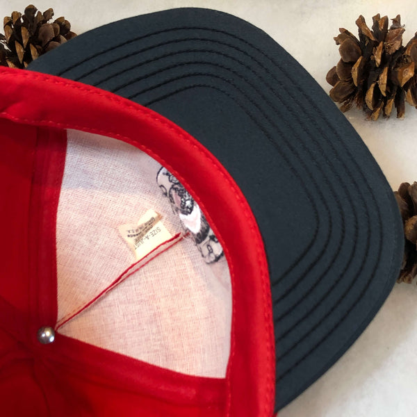 Vintage Deadstock NWOT Shaw's Supermarket Red Twill Snapback Hat