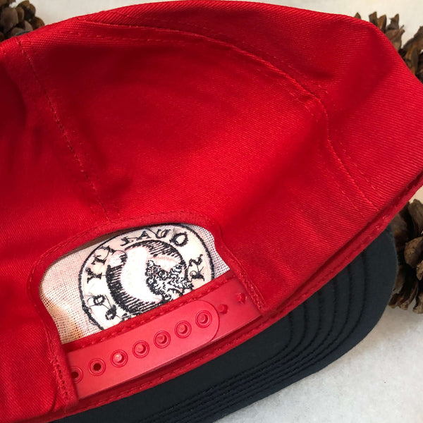Vintage Deadstock NWOT Shaw's Supermarket Red Twill Snapback Hat
