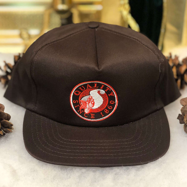 Vintage Deadstock NWOT Shaw's Supermarket Chocolate Twill Snapback Hat