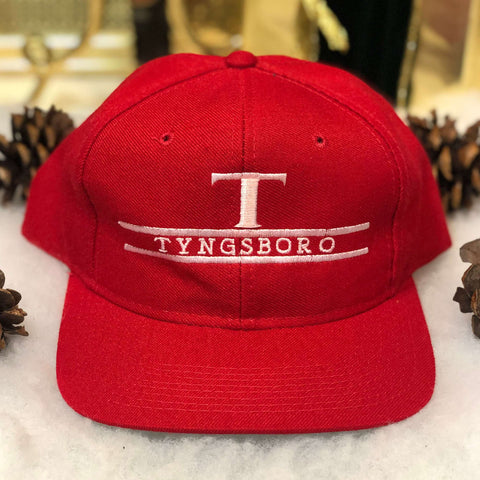 Vintage Deadstock NWOT Tyngsboro Massachusetts The Game Split Bar Wool Snapback Hat