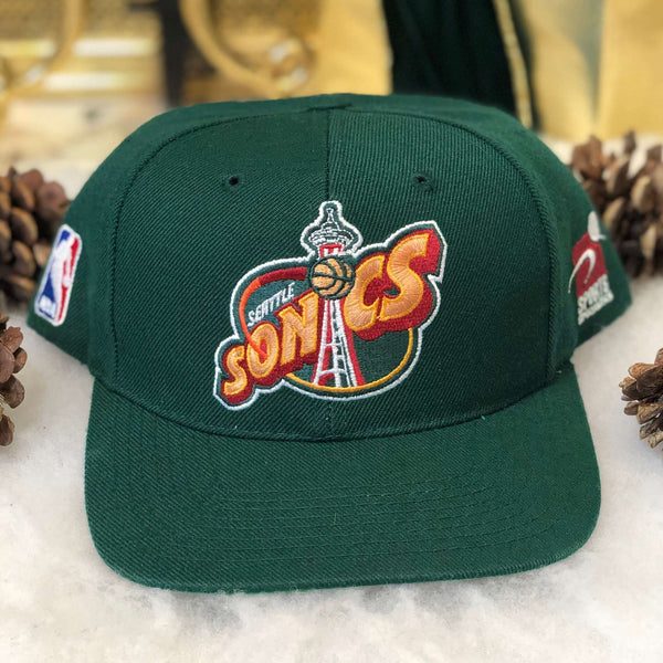 Vintage NBA Seattle Supersonics Sports Specialties Plain Logo Wool Snapback Hat