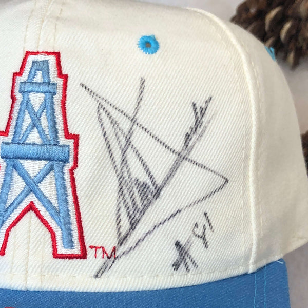 Vintage NFL Houston Oilers Sports Specialties Brim Script Wool Snapback Hat