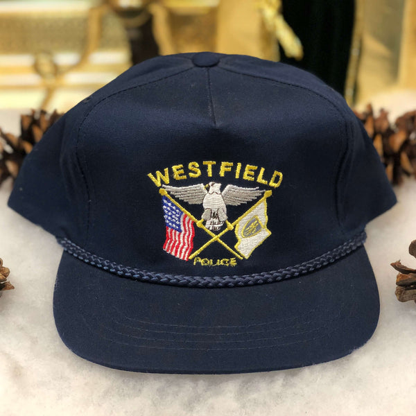 Vintage Deadstock NWOT Westfield Police Navy Yupoong Twill Snapback Hat