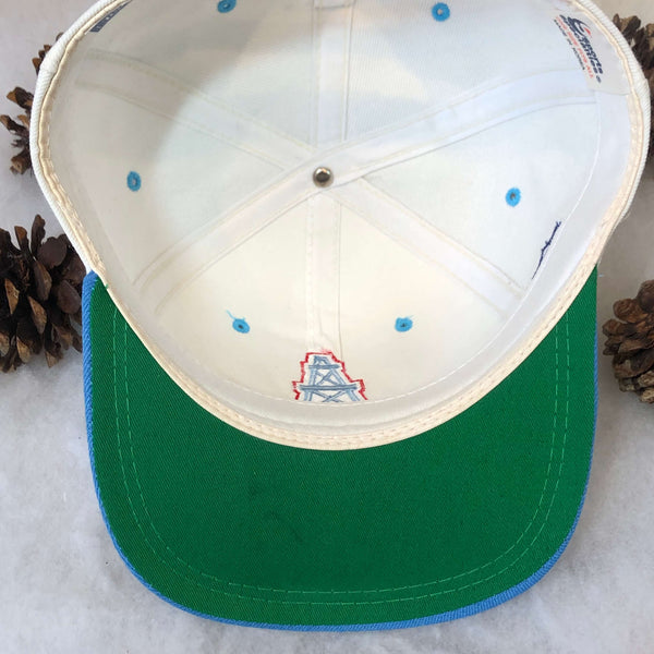 Vintage NFL Houston Oilers Sports Specialties Brim Script Wool Snapback Hat