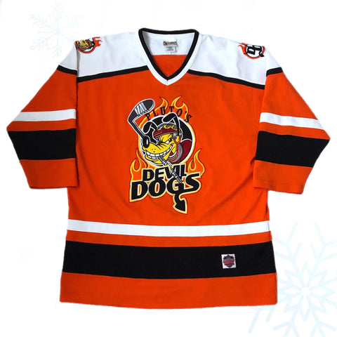 Vintage Disney Devil Dogs Pluto K9 Hockey Jersey (XL)