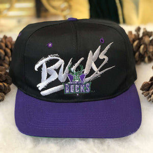 Vintage NBA Milwaukee Bucks AJD Signatures Sketch Twill Snapback Hat