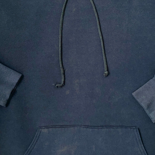Vintage Russell Athletic Navy Blank Heavyweight Hoodie Sweatshirt (XL)