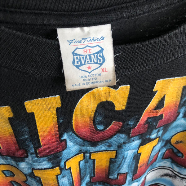 Vintage NBA Chicago Bulls 1996 Champions Rap Tee T-Shirt (XL)