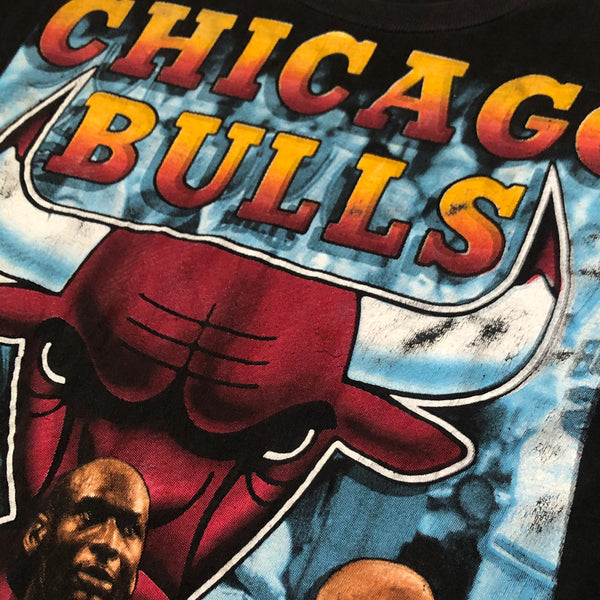 Vintage NBA Chicago Bulls 1996 Champions Rap Tee T-Shirt (XL)