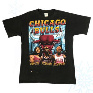 Vintage NBA Chicago Bulls 1996 Champions Rap Tee T-Shirt (XL)